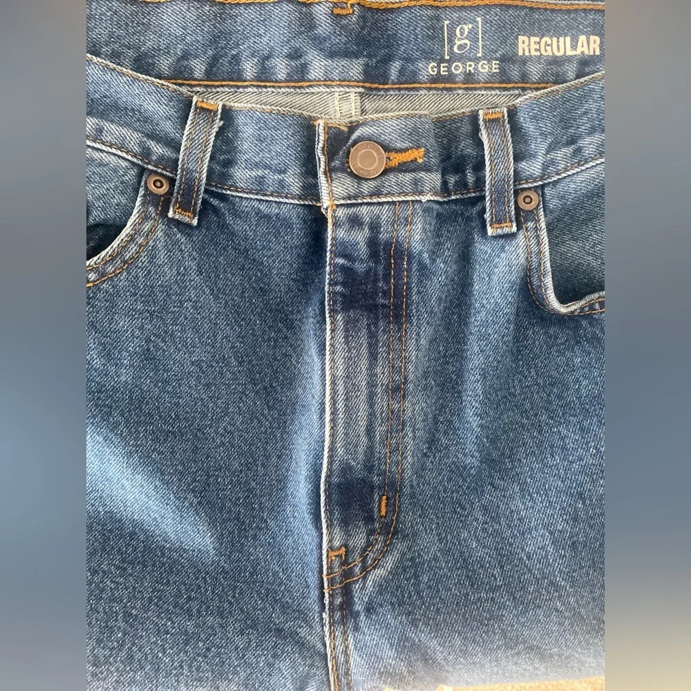 George Regular Fit Jeans Men’s 34x29 Blue Denim